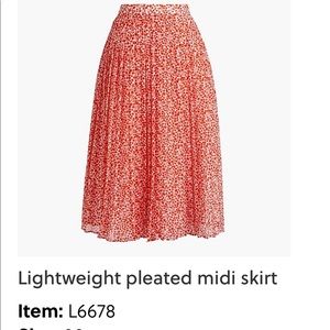 J Crew Factory pleated midi skirt